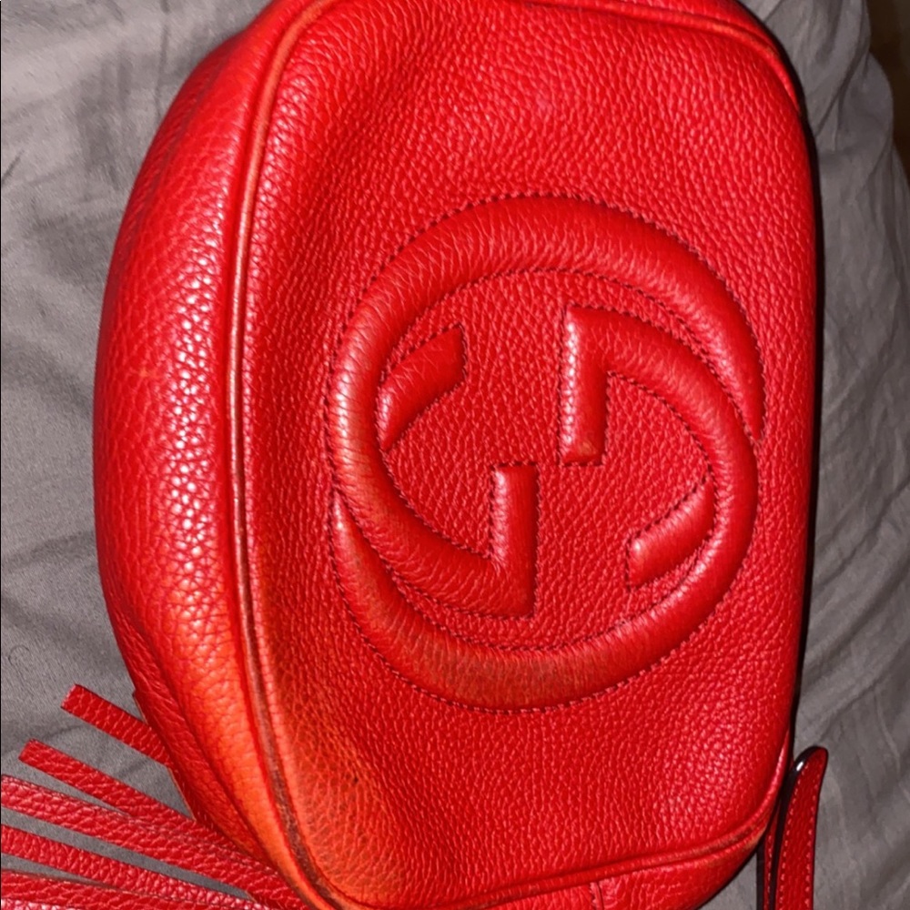 Red Gucci bag
